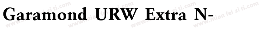 Garamond URW Extra N字体转换
